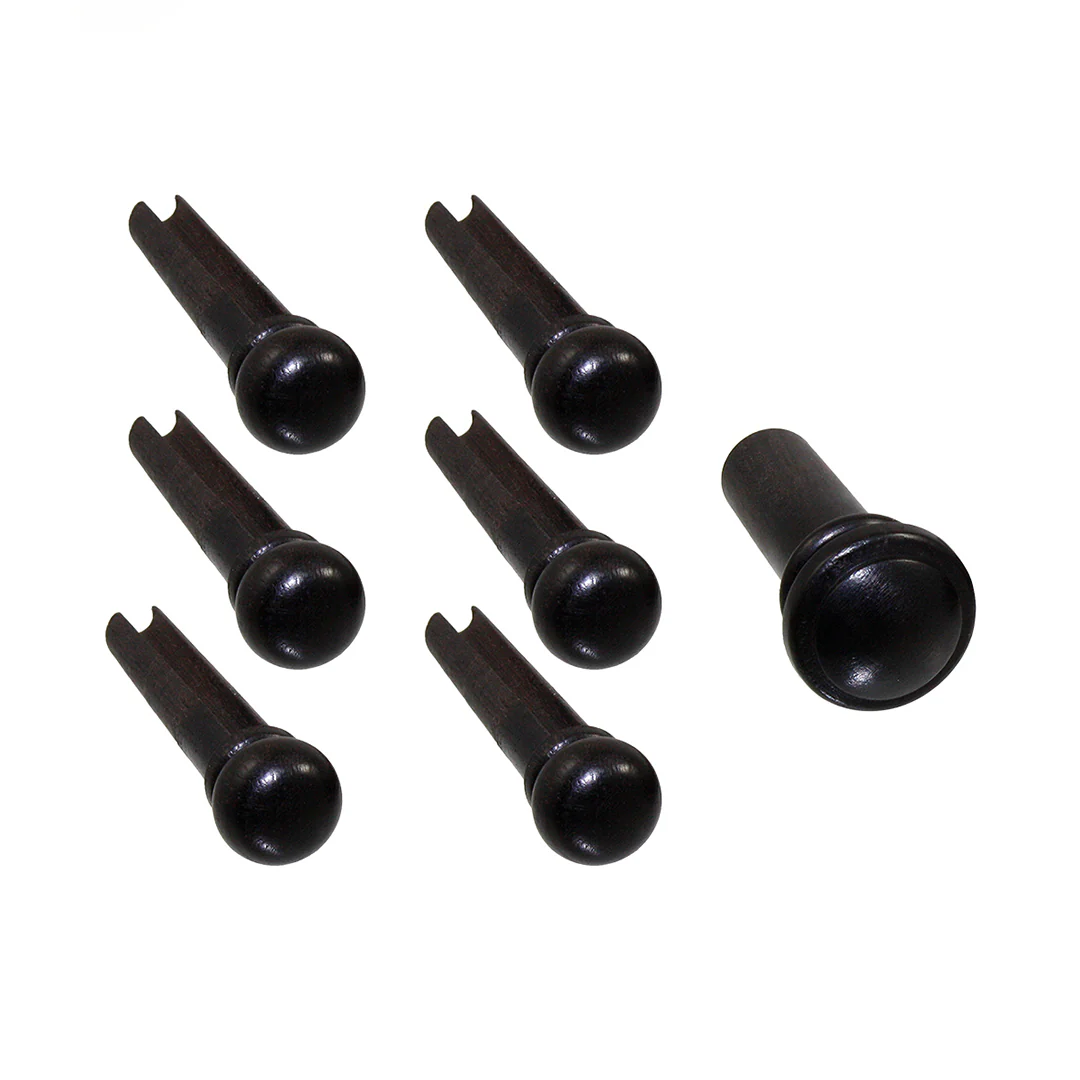 Allparts Slotted Ebony Bridge Pins - Image 3