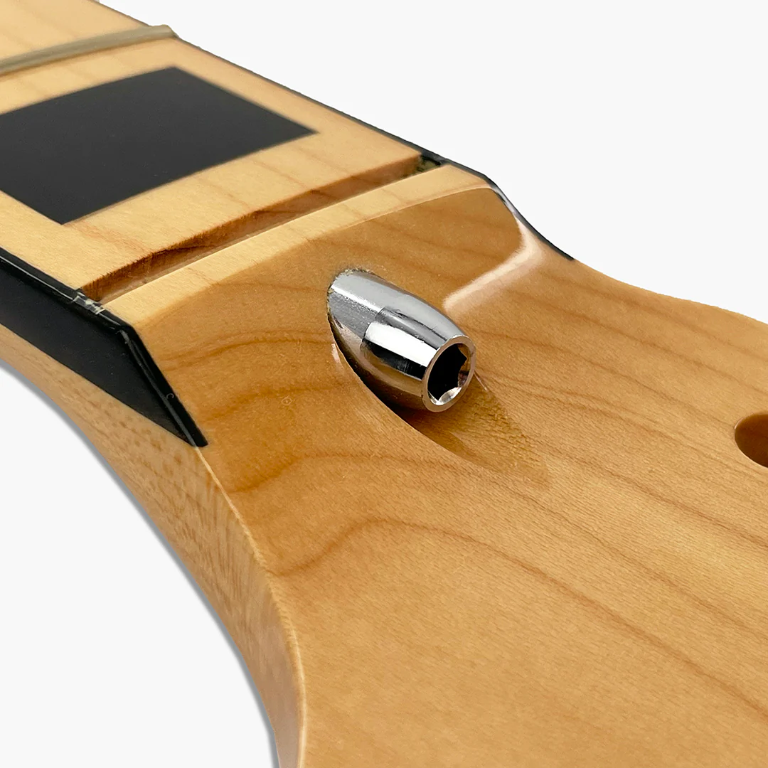 Allparts “Licensed by Fender®” JZMF-BB Replacement Neck for Jazzmaster® - Black Binding and Block Inlays - Image 4