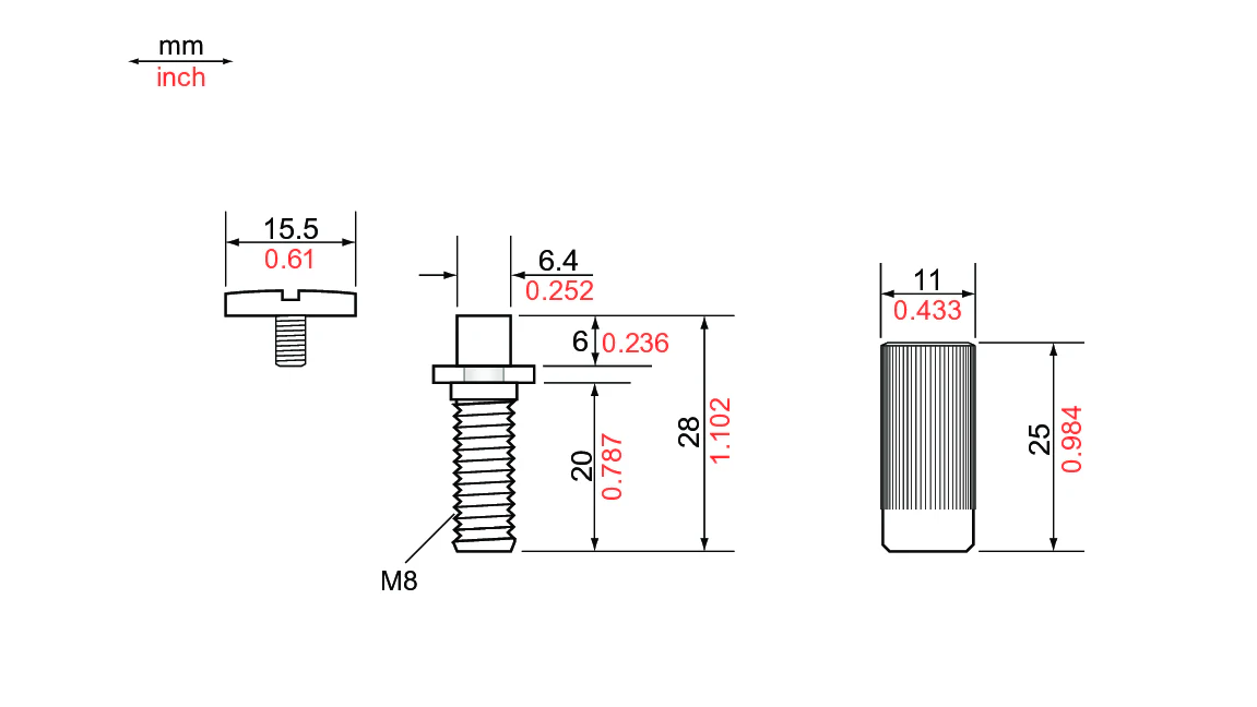 TonePros MSPRS-C Metric Stud and Anchor Set, Chrome - Image 3